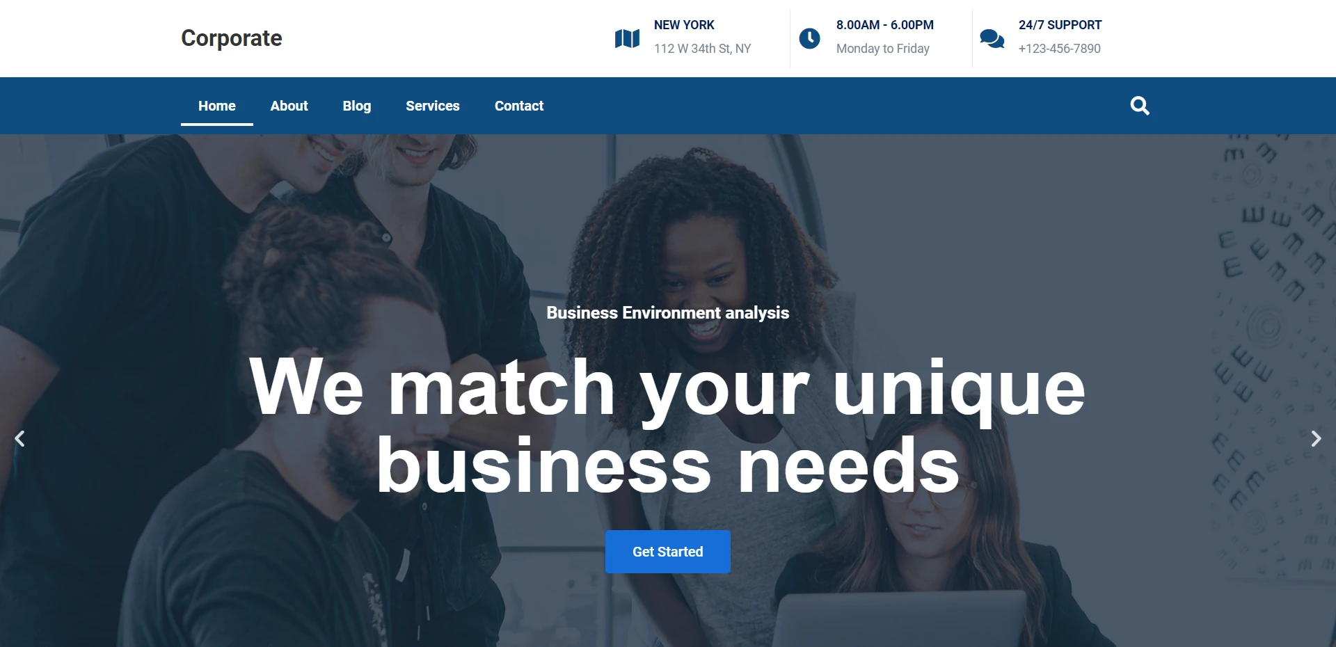 business website template