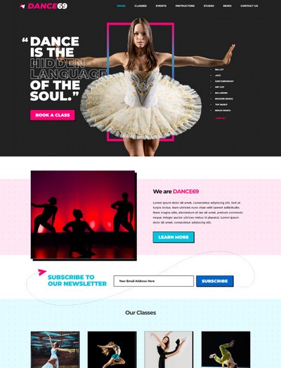 Dance Studio WordPress Theme