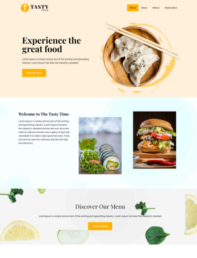 restaurant website templates