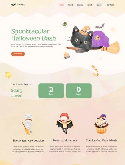 Halloween party starter template