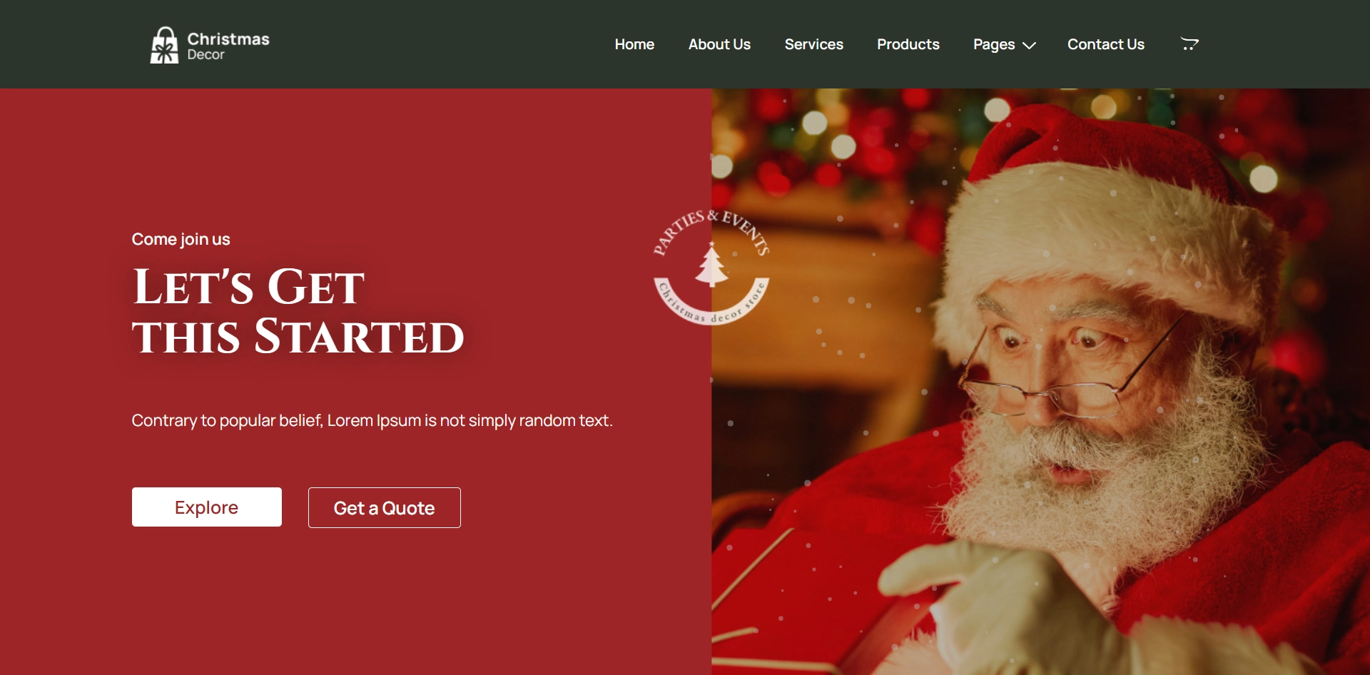Christmas website template