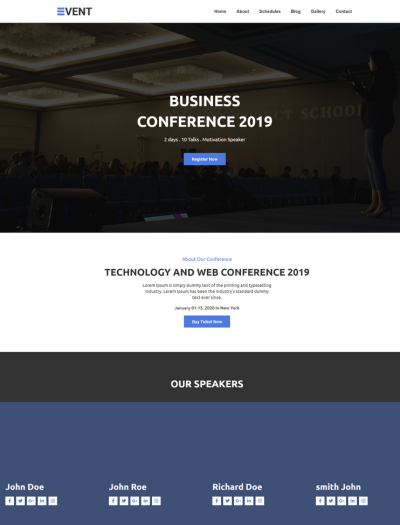 Conference Event WordPress Starter Template